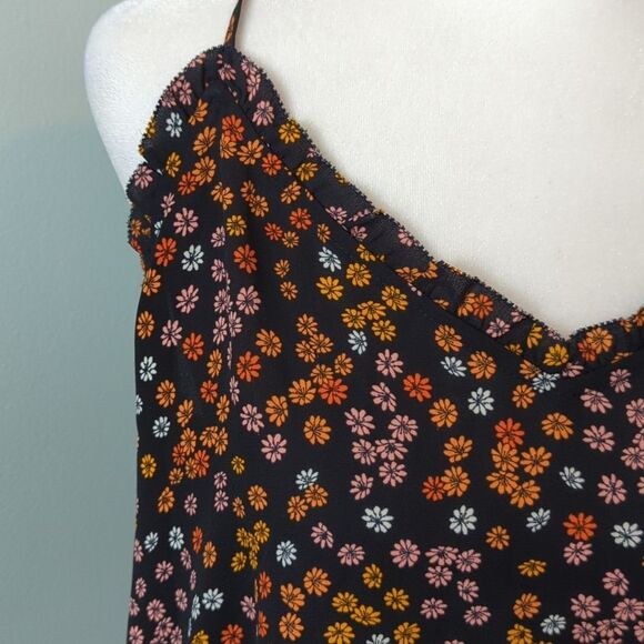 Loft Blue Daisy Floral Ruffle Cami Top - Picture 5 of 8